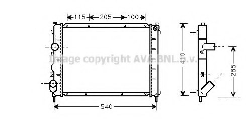 PRASCO RT2230 Radiator, engine cooling